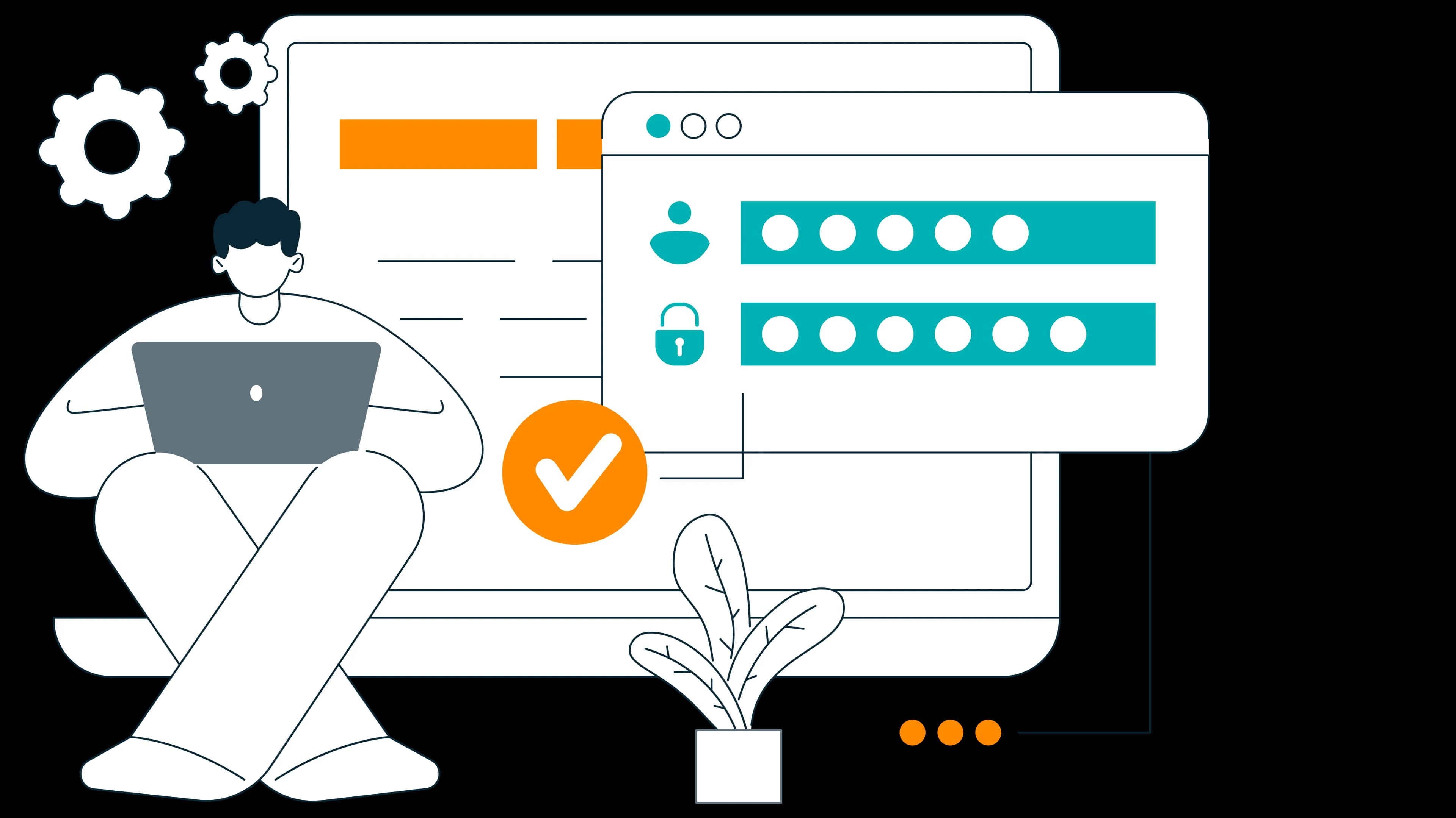 Ilustração do login na plataforma Valenta Vantage