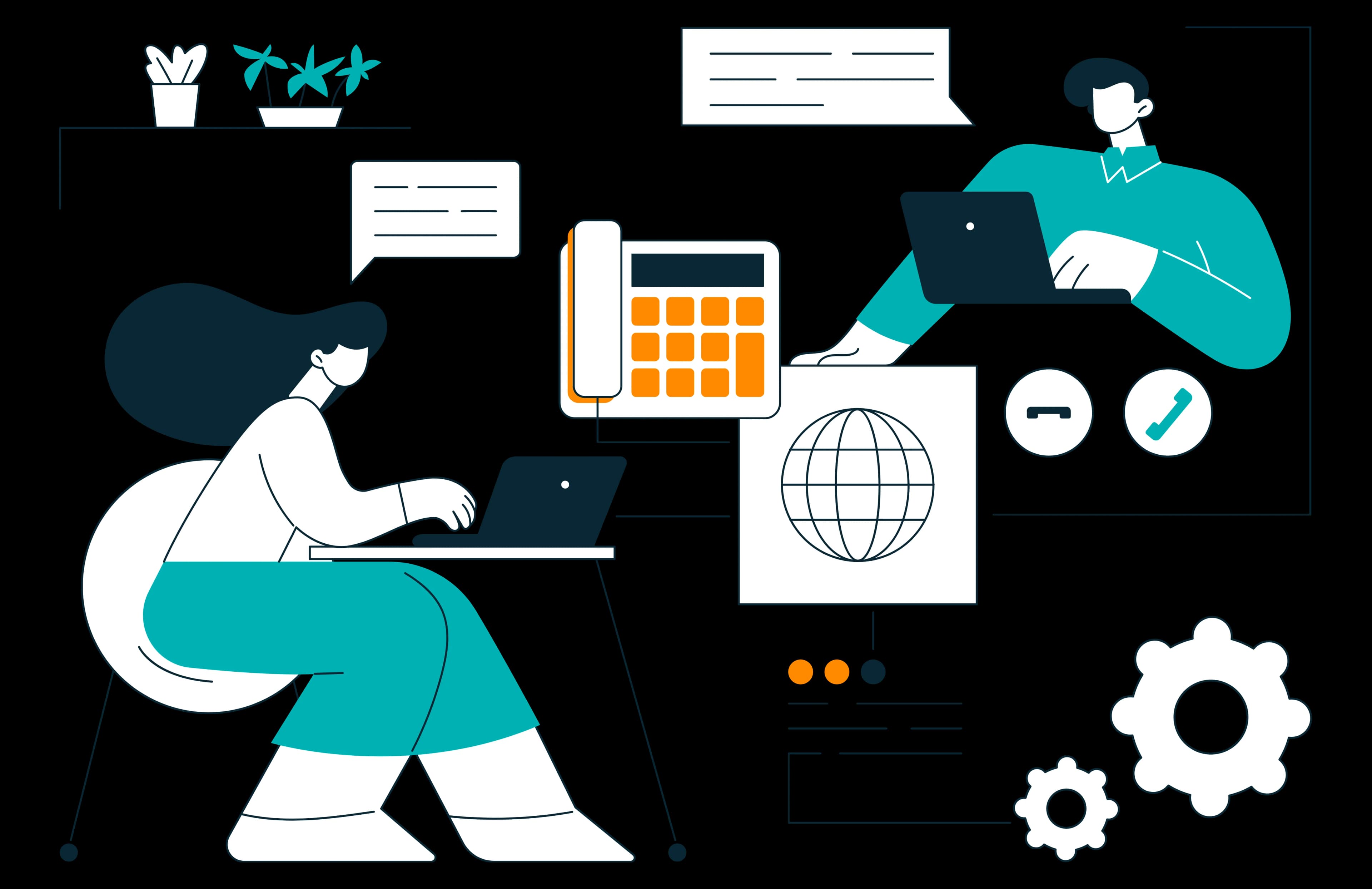 Contact Center How We Help Illustration