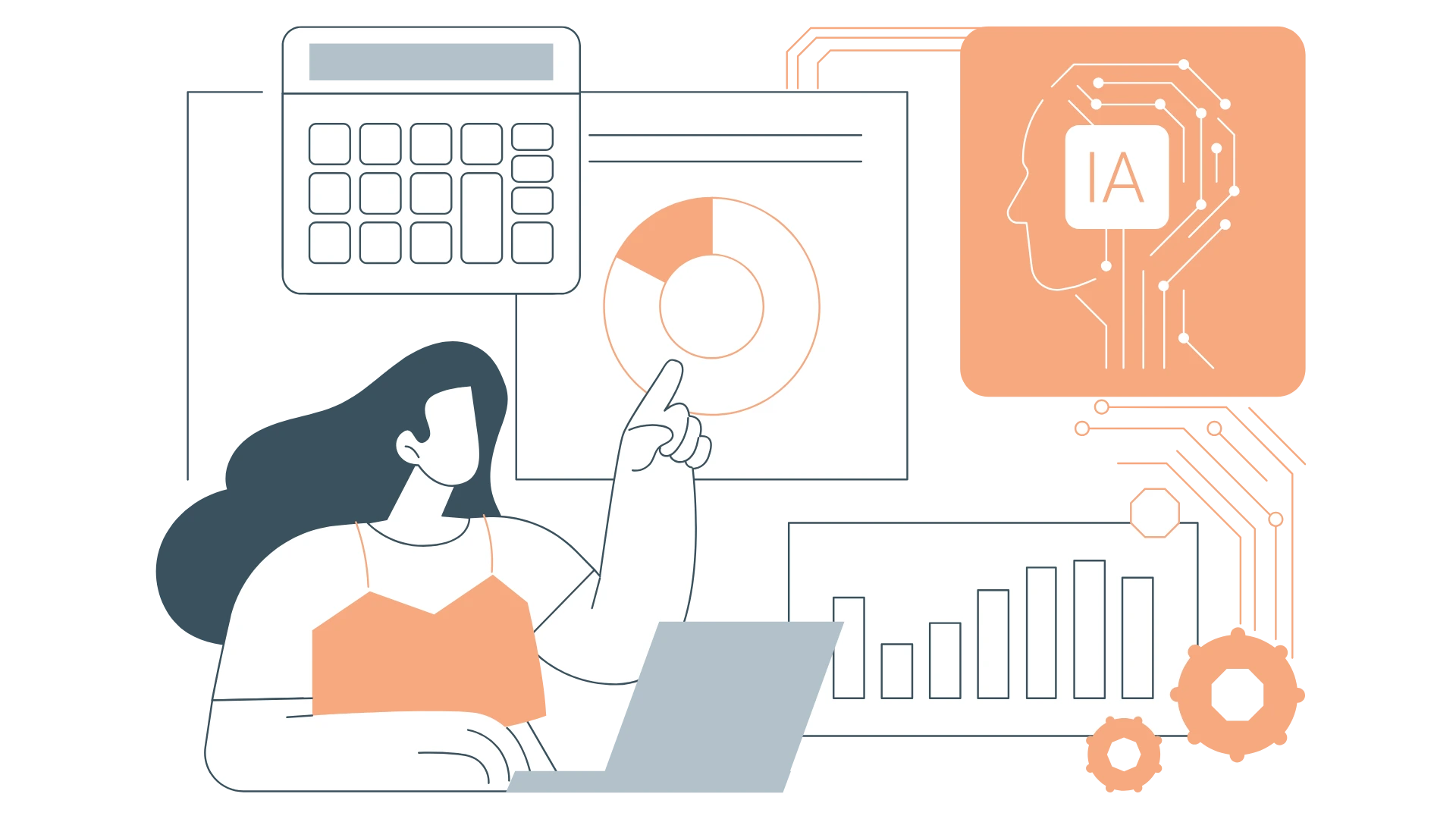 How Data & AI Connects to Automation Illustration