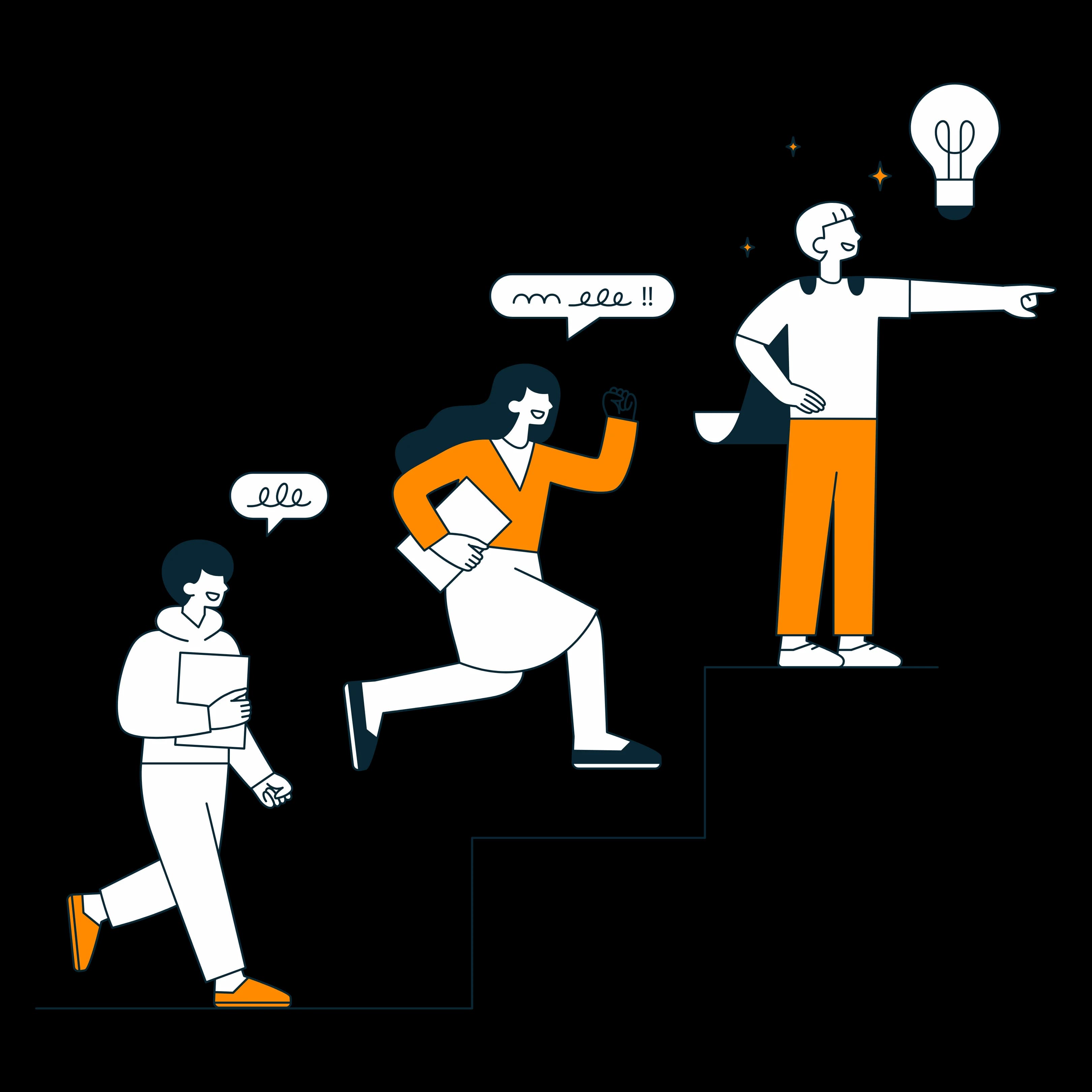 Illustration der Valenta-Mitarbeitertreppe