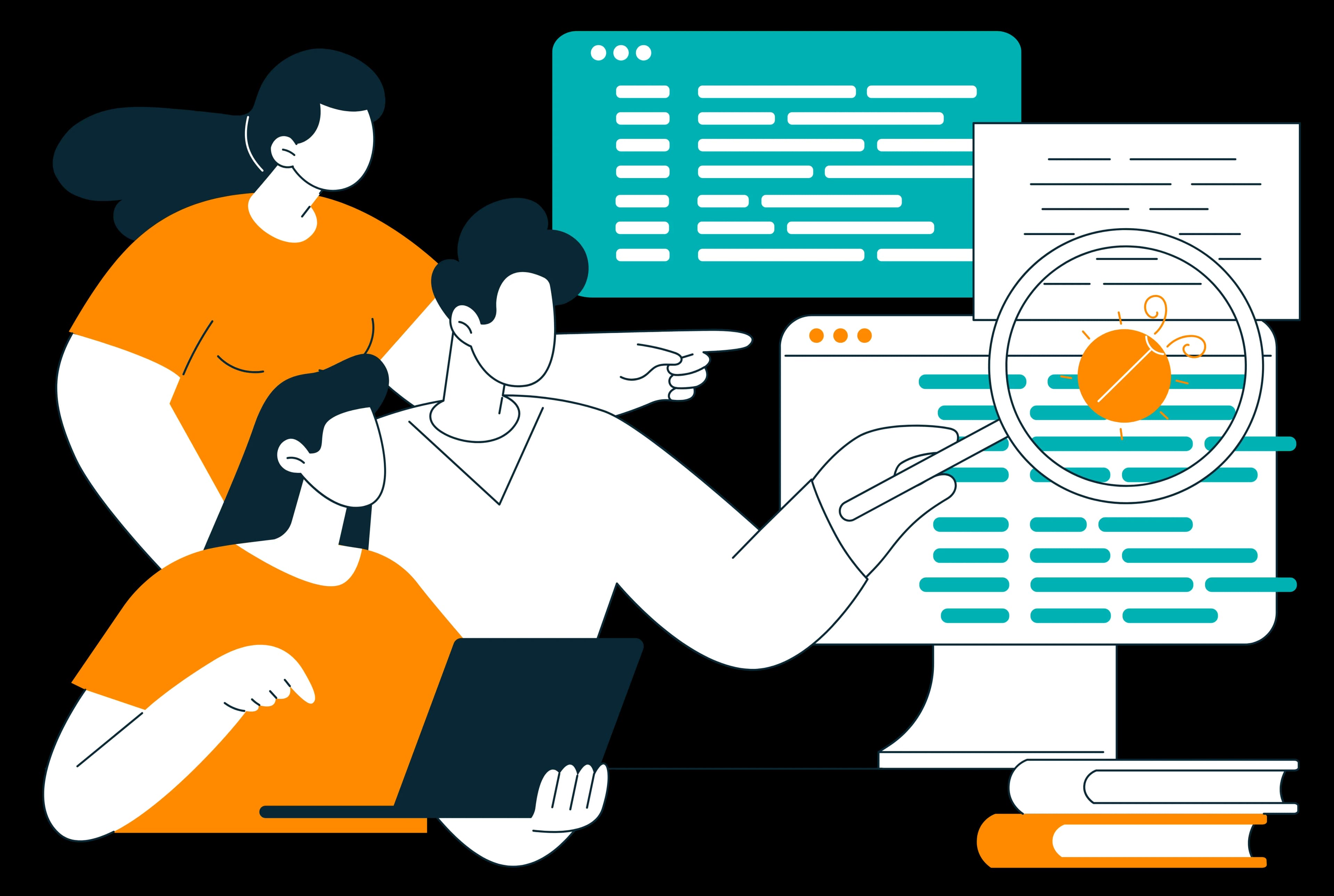 QA & Testing How We Help Illustration