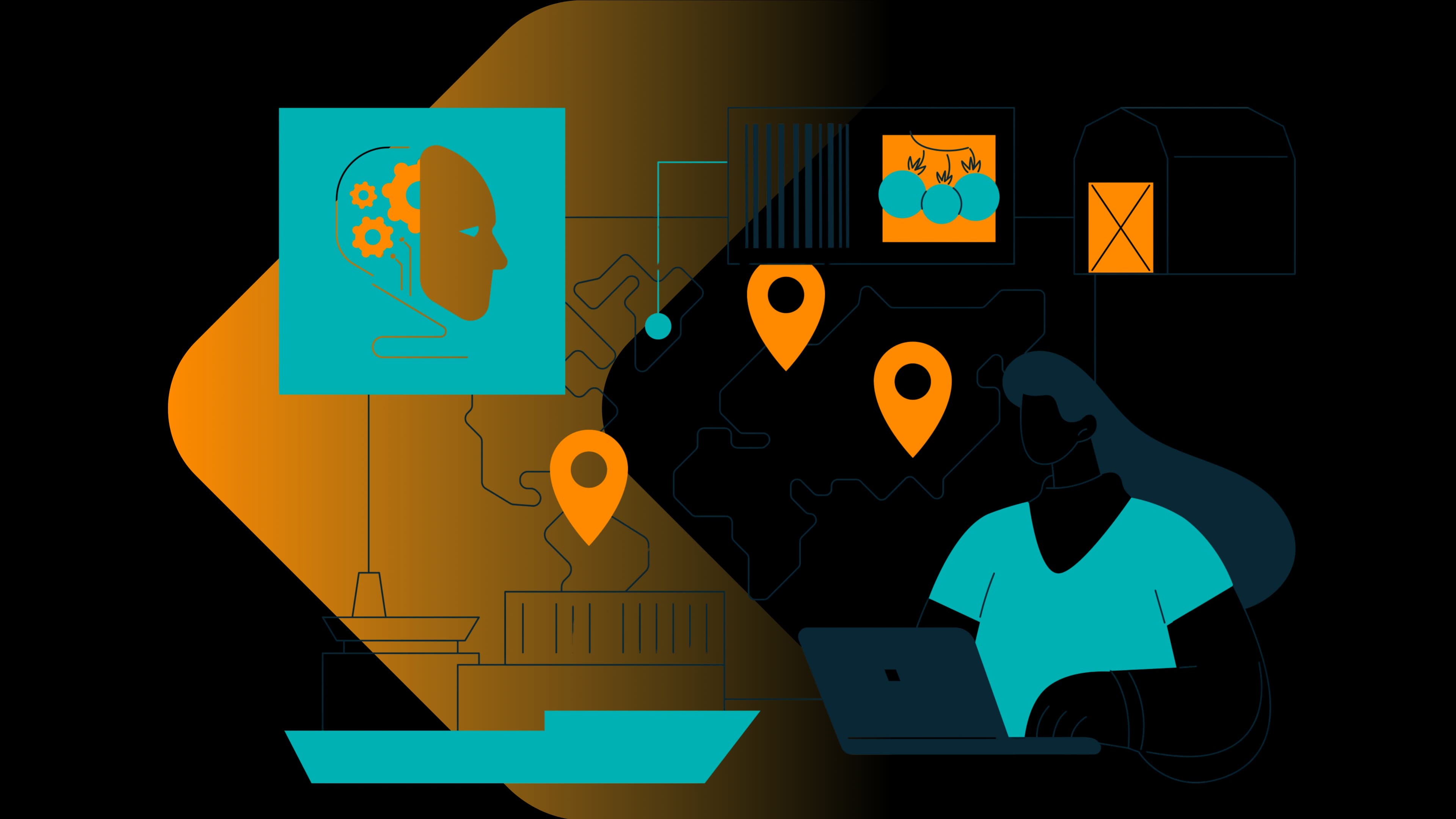 Supply Chain Automation Illustration